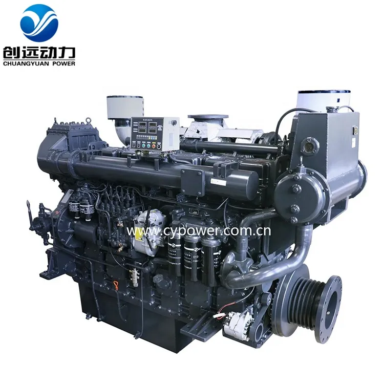 155kw 2100rpm Inline-6 Cylinders 4-Stroke Diesel Engine Heat Exchanger Boat Engine