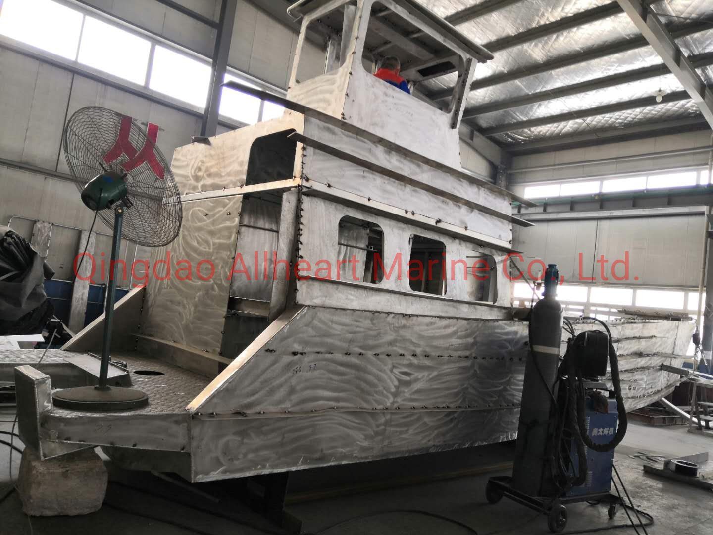 16m/52FT Aluminum Hull Landing Ferry Craft Ship with Top Deck/Wheel House