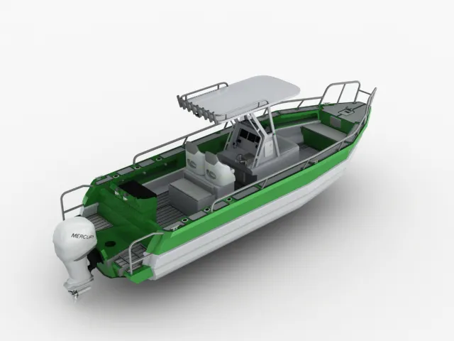 25FT Aluminium Walk Around Speed Boat Center Console Fishing Boat with T-Top