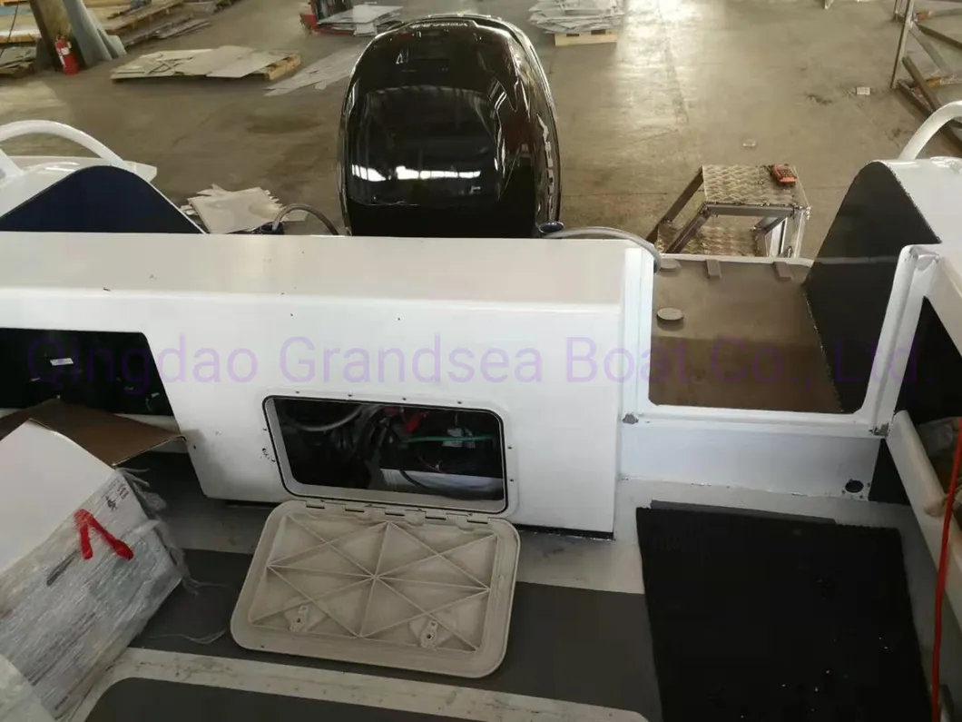 China 7.5m 25FT Aluminum Family Pleasure Boat with Outboard Engine