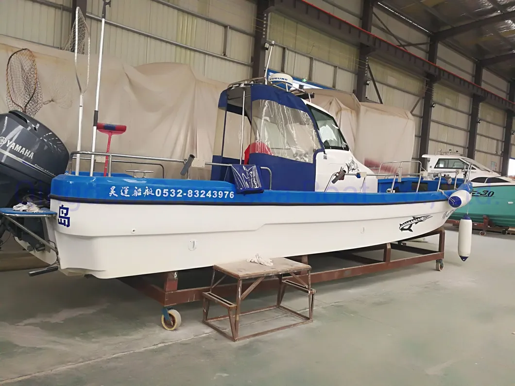 Chinese 31FT 9.6m Panga Professional Pleasure Fiberglass Fishing Boat for Sale