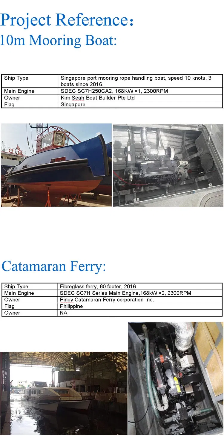 Chinese Displacement Shanghai Boat Ship Inboard Marine Diesel Engine