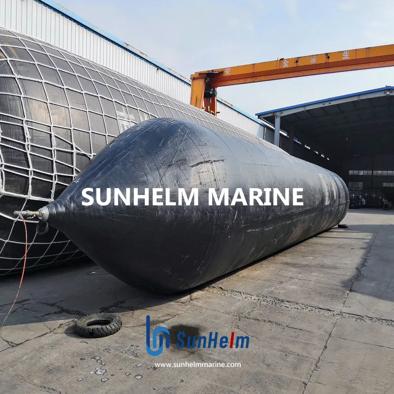 D1.5m*EL18m*7layers Refloat Air Bag Salvage Pontoon Ship Launching&Lifting Marine Rubber Airbags