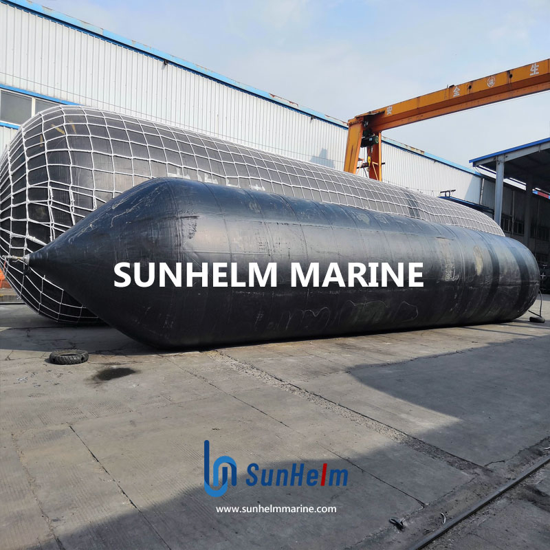 D1.5m*EL18m*7layers Refloat Air Bag Salvage Pontoon Ship Launching&Lifting Marine Rubber Airbags