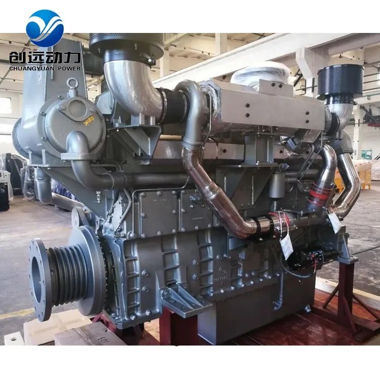 Fishing Boat 600HP Inboard Marine Model of Old Style Small Price Pakistan Diesel Engine with Gearbox for Sale From China