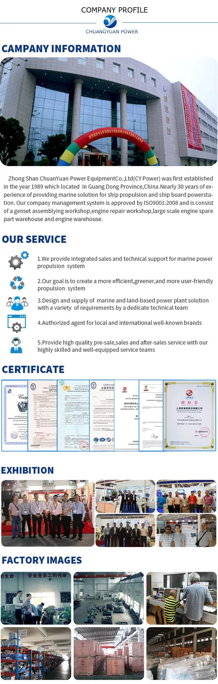 Sdec Sc7h Series Inboard Marine Diesel Engines Set