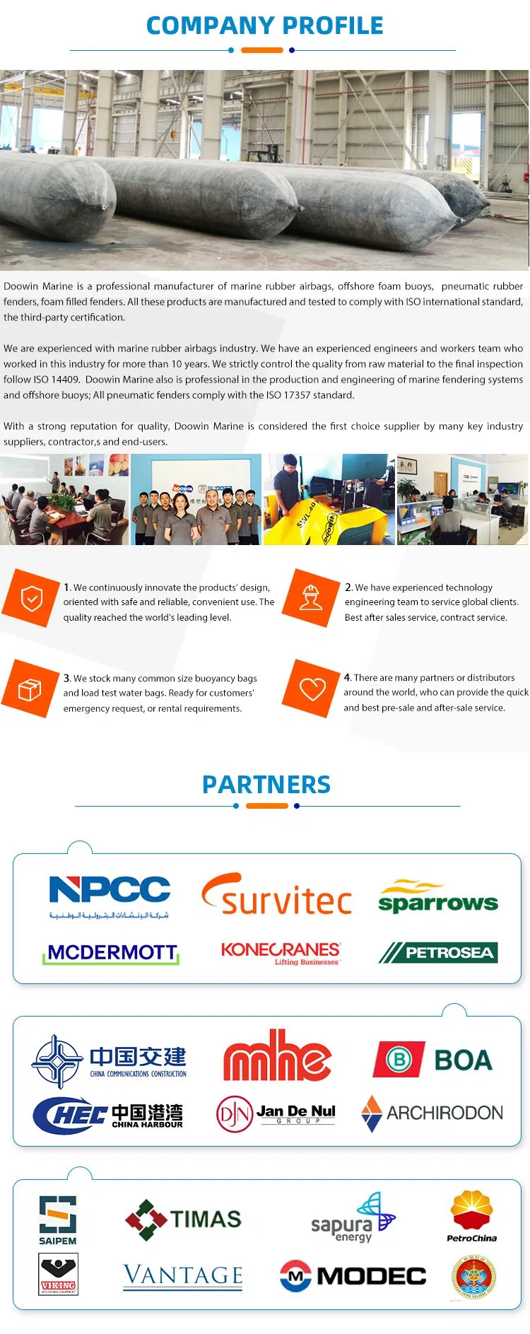 Ship Launching Marine Rubber Airbags