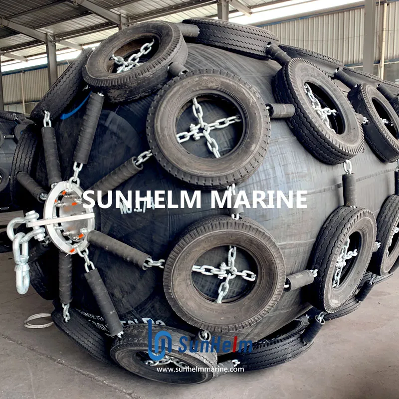 Sunhelm High Quality 1500mm*2500mm 50kpa Initial Pressure Pneumatic Fender for Sts Operations, ISO17357 Certificated Marine Fender Prices