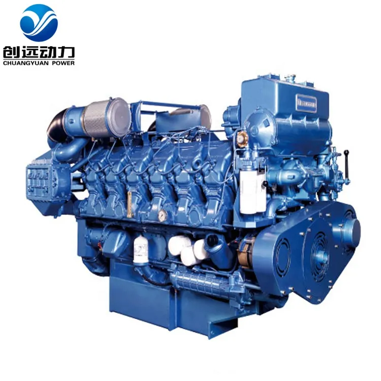 Weichai 900-1100HP 12 Cylinders Diesel Marine Propulsion Engine for Sale
