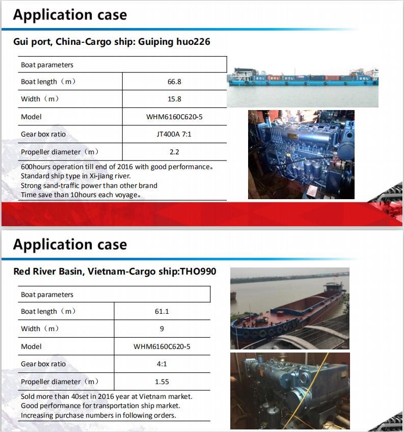 Weichai R6160 Upgrade Marine Engine 750HP 1500rpm with Csc