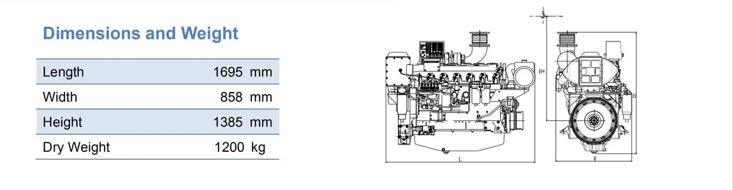 Weichai Wp12 High Quality Inboard Marine Engine 350HP with CCS