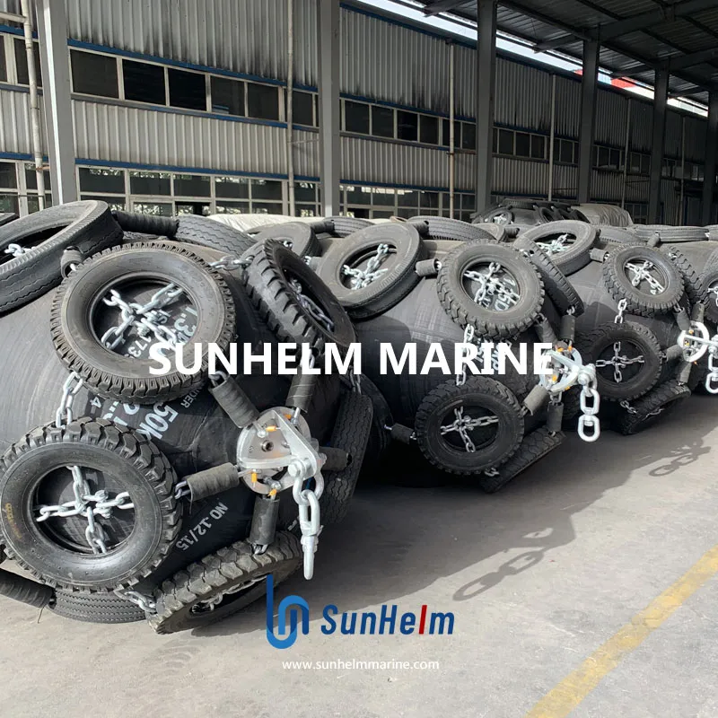 Yokohama Type Pneumatic Marine Rubber Fender with Chain Tire Net